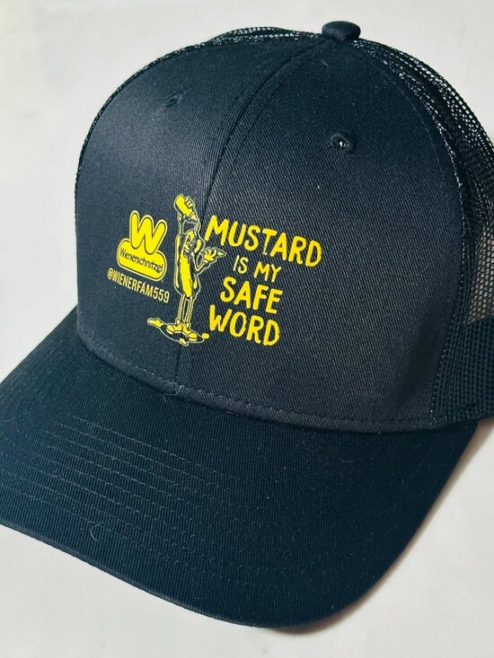 Wienerschnitzel Other - Der Wienerschnitzel Trucker Hat Cap Adjustable Black - Mustard is My Safe Word